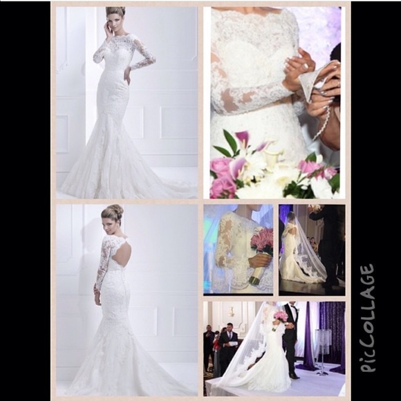 Ellis designer mermaid wedding dress - Picture 4 of 7